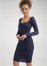 Venus Ruched Side Bodycon Dress - Navy