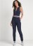 Venus Striped Zipper Jumpsuit in Navy Multi