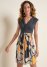 Venus Plus Size Abstract Print Dress