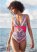 Venus Crisscross One-Piece Swimsuit in Pop Paisleys