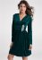 Venus Embellished Velvet Dress - Green