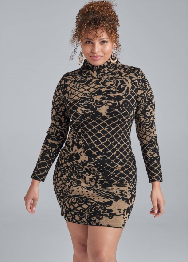 Venus Plus Size Bodycon Sweater Dress