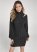 Venus Ribbed Hacci Button Dress - Black