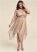 Venus Plus Size Handkerchief Hem Shimmer Dress