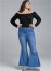 Venus Plus Size Extreme Flare Jeans in Medium Wash