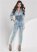 Venus Acid Wash Smocked Jumpsuit in Cool Wash