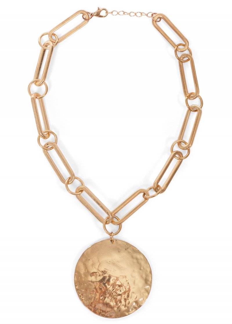 Venus Medallion Necklace in Gold