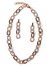 Venus Chain Link Jewelry Set in Black Multi