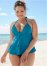 Venus Plus Size Ruched Goddess Tankini Top Bikini - Seaside Blue