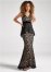 Venus Tiered Lace Gown - Black