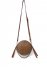 Venus Studded Round Crossbody in Cognac