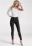 Venus Pull-On Faux-Suede Skinny Pants in Black