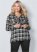 Venus Plus Size Plaid Lace-Up Top