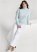 Venus Plus Size Diamond Cable Turtleneck Sweater in Light Blue