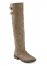 Venus Buckle Knee-High Boots in Taupe