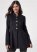 Venus Peplum Peacoat in Black