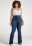 Venus Dark Wash PINTUCK SEMI-FLARE JEANS