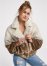 Venus Faux-Fur Bomber Jacket in Cream Multi