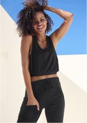 Venus Comfort Kit Crop Top in Black