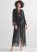 Venus Black LONG SLEEVED MAXI ROBE