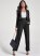 Venus Plus Size Cropped Blazer Suit Set in Black