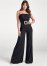 Venus Strapless Belted Jumpsuit in Black