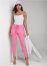 Venus Plus Size Casual Pull-On Cargo Pants in Pink