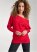 Venus VENUS | Faux Cashmere Slouch Sweater in Red
