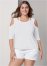 Venus White Strappy Cold-Shoulder Top