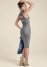Venus Ribbed Twist-Back Dress - Heather Grey