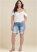 Venus Medium Wash LACE TRIM BERMUDA SHORTS