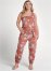 Venus Plus Size One-Shoulder Jumpsuit in Pink Multi