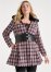 Venus Plaid Corset Coat in Black Multi