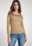 Venus Sequin Cold Shoulder Top in Light Brown