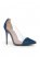 Venus Lucite Detail Heels in Denim Blue