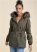 Venus Utility Coat With Faux Fur in Olive