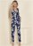 Venus Floral Print Jumpsuit in Navy Multi