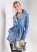 Venus Denim Trench Coat in Light Wash