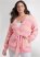 Venus Plus Size Pink Tie Dye Cardigan in Pink Multi