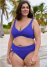 Venus Plus Size Lovely Lift Wrap Bikini Top Bikini - Cobalt Blue