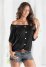 Venus Off-The-Shoulder Casual Top in Black