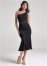 Venus One-Shoulder Lace Dress - Black