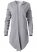 Venus Asymmetrical Lounge Hoodie in Heather Grey