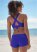 Venus Sleek Cross Back Top Bikini - Cobalt Blue