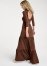 Venus Open Back Tiered Long Dress - Brown