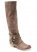 Venus Embellished Western Boots in Taupe