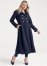Venus Navy A-line double breasted coat