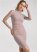 Venus Strappy Sleeve Velvet Dress - Tan