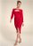 Venus Sweater Dress With Shrug - Red