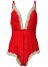 Venus Red Multi STRETCH MESH CHEEKY TEDDY